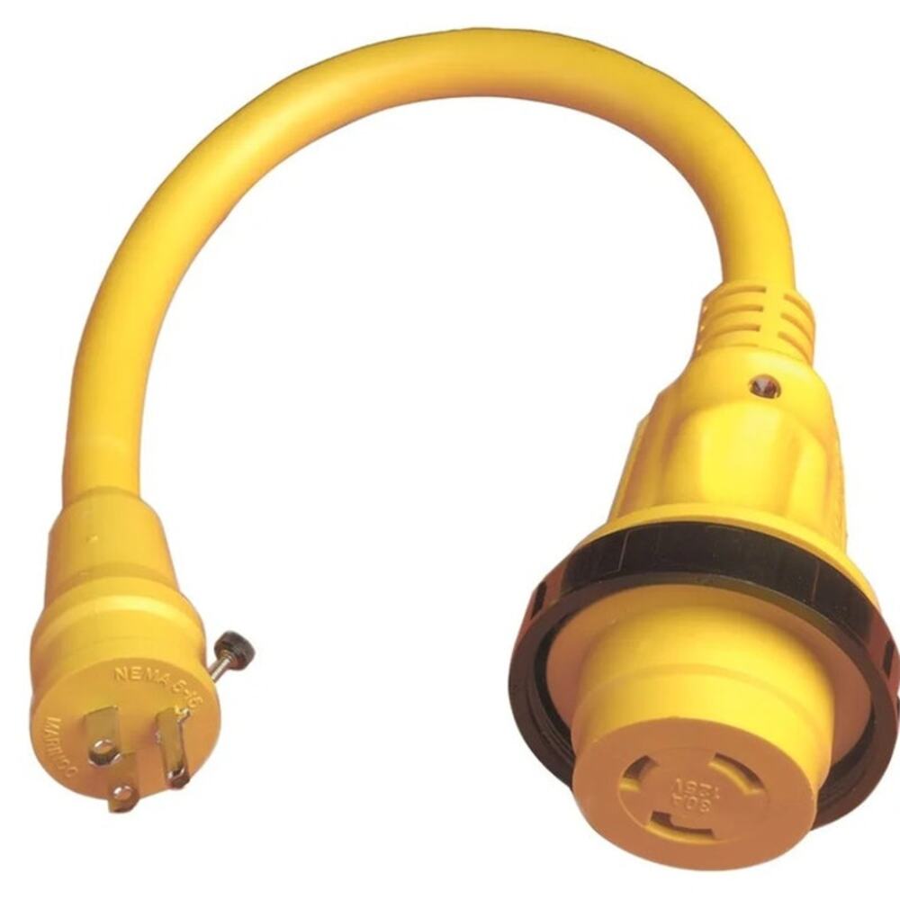 MARINCO 104SPP / Marinco Pigtail Adapter Plus 30A Locking to 15A Locking Screw